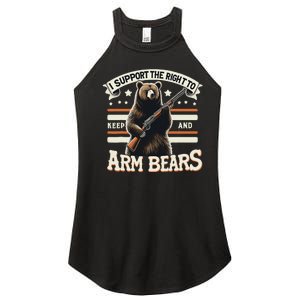 Support Right To Keep And Arm Bears Humorous Wildlife Rights Women's Perfect Tri Rocker Tank