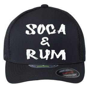 Soca & Rum Trinidad And Tobago Island Caribbean Music Flexfit Unipanel Trucker Cap