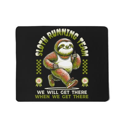 Sloth Running Team Running Gifts Women Funny Sloth Mousepad