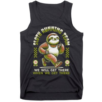 Sloth Running Team Running Gifts Women Funny Sloth Tank Top