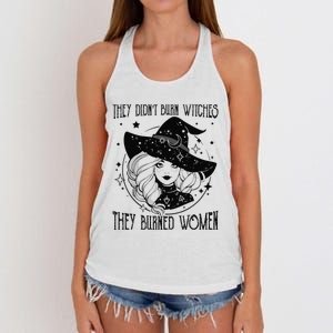 's Rights They Didn't Burn Witch They Burned  Women's Knotted Racerback Tank