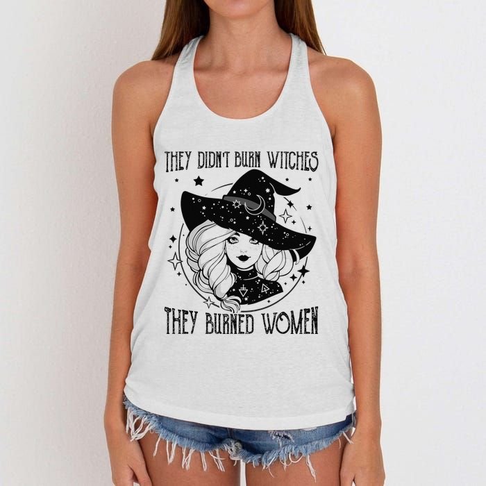 's Rights They Didn't Burn Witch They Burned  Women's Knotted Racerback Tank