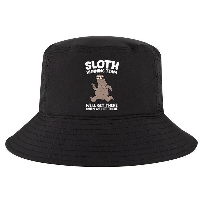 Sloth Running Team We Will Get There When We Get There Gift Cool Comfort Performance Bucket Hat