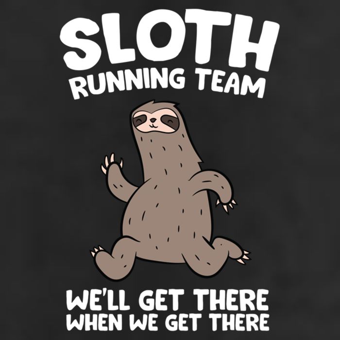 Sloth Running Team We Will Get There When We Get There Gift Cool Comfort Performance Bucket Hat