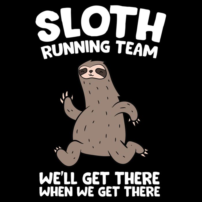 Sloth Running Team We Will Get There When We Get There Gift Drawstring Bag