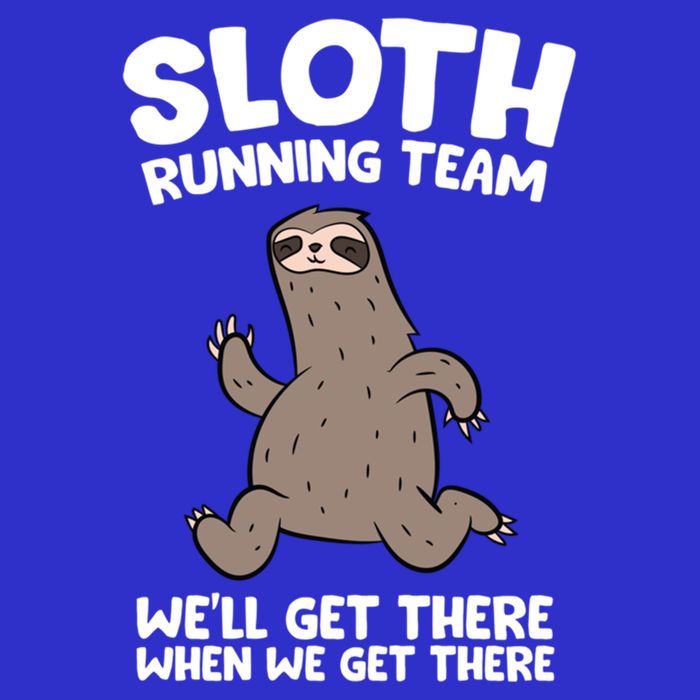 Sloth Running Team We Will Get There When We Get There Gift Button