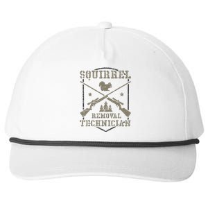 Squirrel Removal Technician Squirrel Hunting Squirrel Hunter Snapback Five-Panel Rope Hat