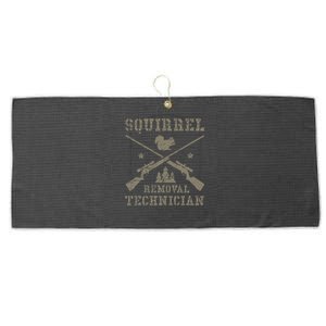 Squirrel Removal Technician Squirrel Hunting Squirrel Hunter Large Microfiber Waffle Golf Towel