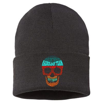 Skull Radiologic Technologist Sustainable Knit Beanie