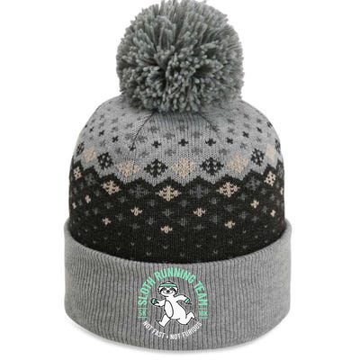 Sloth Running Team Not Fast Not Furious The Baniff Cuffed Pom Beanie