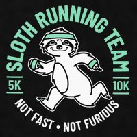 Sloth Running Team Not Fast Not Furious Ladies PosiCharge Tri-Blend Wicking Tank