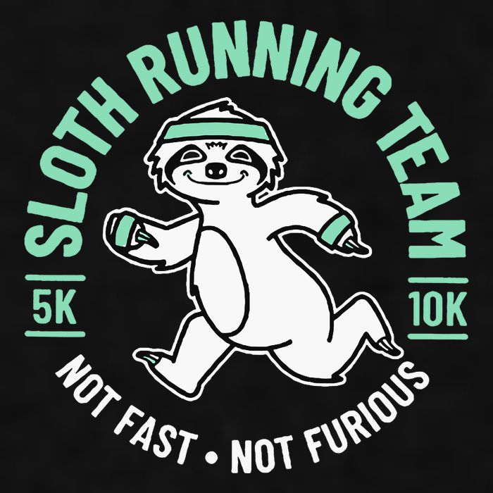 Sloth Running Team Not Fast Not Furious Ladies PosiCharge Tri-Blend Wicking Tank