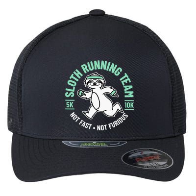 Sloth Running Team Not Fast Not Furious Flexfit Unipanel Trucker Cap