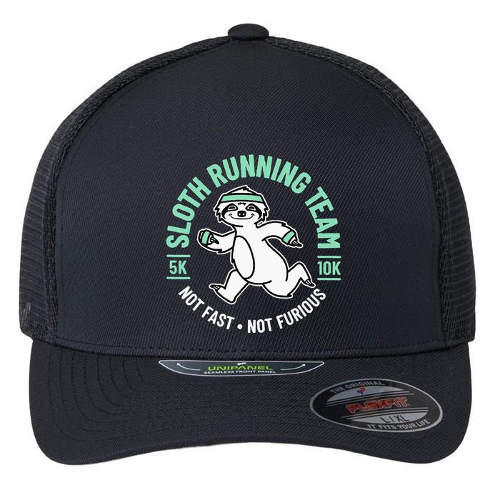 Sloth Running Team Not Fast Not Furious Flexfit Unipanel Trucker Cap