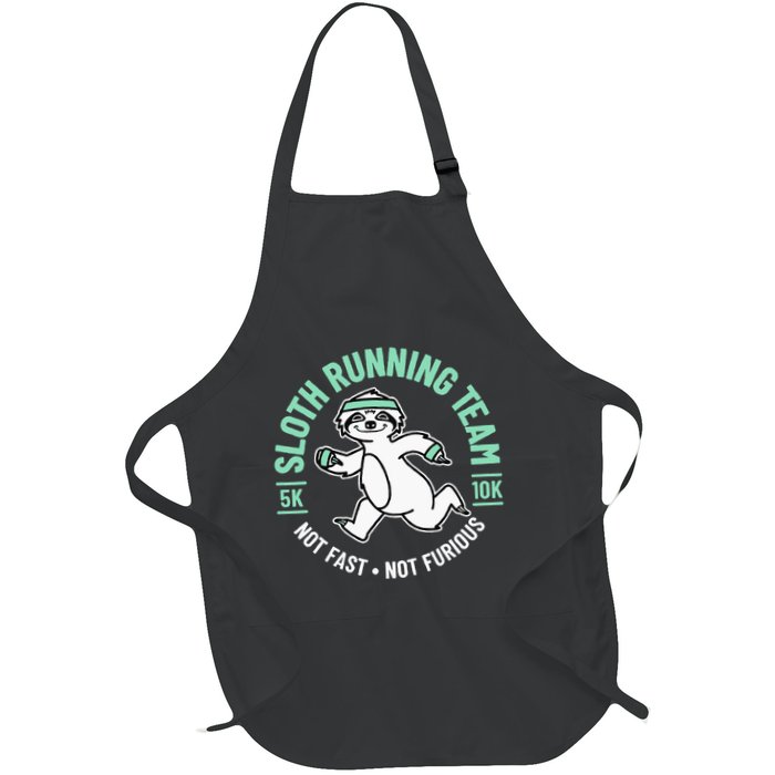 Sloth Running Team Not Fast Not Furious Apron