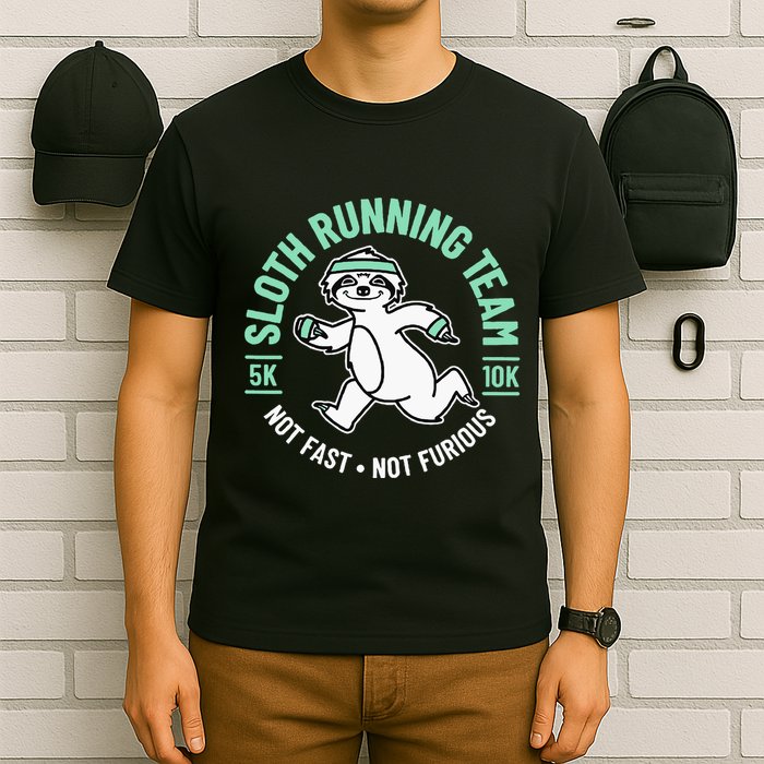 Sloth Running Team Not Fast Not Furious T-Shirt