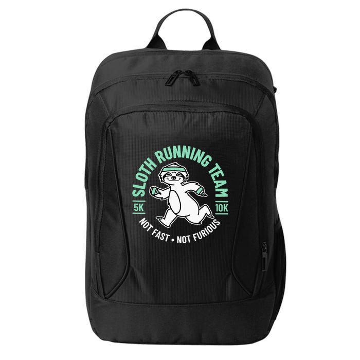 Sloth Running Team Not Fast Not Furious City Backpack