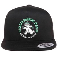Sloth Running Team Not Fast Not Furious Flatbill Hat
