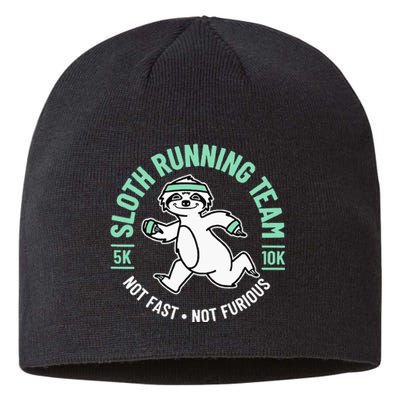 Sloth Running Team Not Fast Not Furious Sustainable Beanie