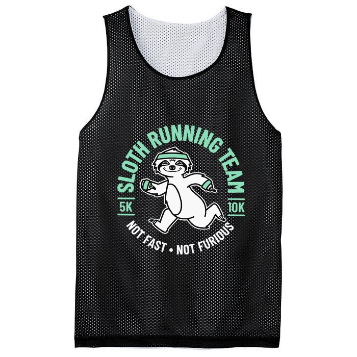 Sloth Running Team Not Fast Not Furious Mesh Reversible Basketball Jersey Tank