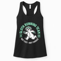 Sloth Running Team Not Fast Not Furious Womens Tank Top