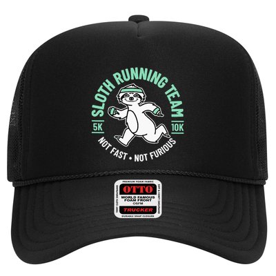Sloth Running Team Not Fast Not Furious Trucker Hat