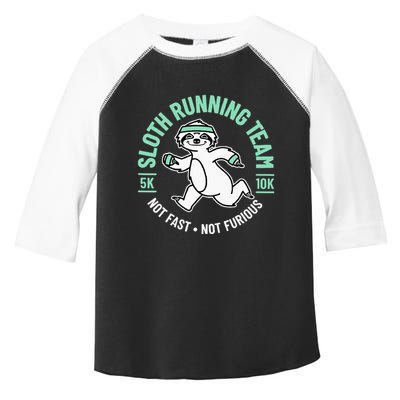 Sloth Running Team Not Fast Not Furious Toddler Fine Jersey T-Shirt