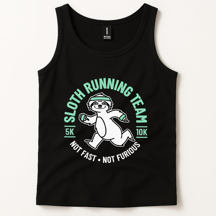 Sloth Running Team Not Fast Not Furious Tank Top
