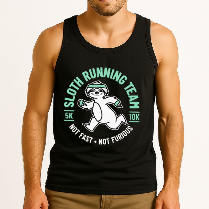 Sloth Running Team Not Fast Not Furious Tank Top