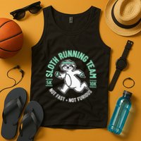 Sloth Running Team Not Fast Not Furious Tank Top