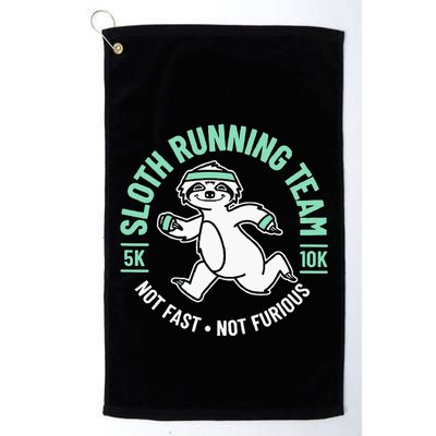 Sloth Running Team Not Fast Not Furious Golf Towel