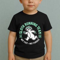 Sloth Running Team Not Fast Not Furious Toddler T-Shirt