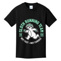 Sloth Running Team Not Fast Not Furious Kids T-Shirt