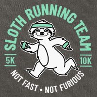 Sloth Running Team Not Fast Not Furious Cotton Canvas Backpack