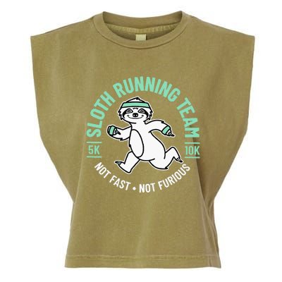 Sloth Running Team Not Fast Not Furious Garment-Dyed Women's Muscle Tee