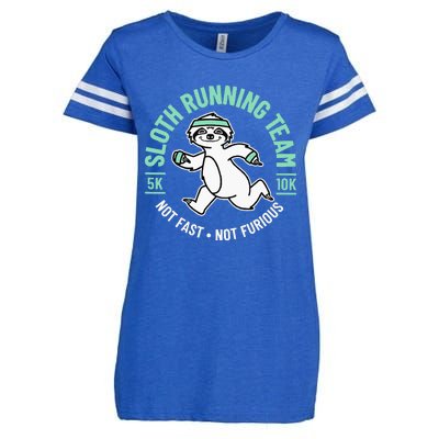 Sloth Running Team Not Fast Not Furious Enza Ladies Jersey Football T-Shirt