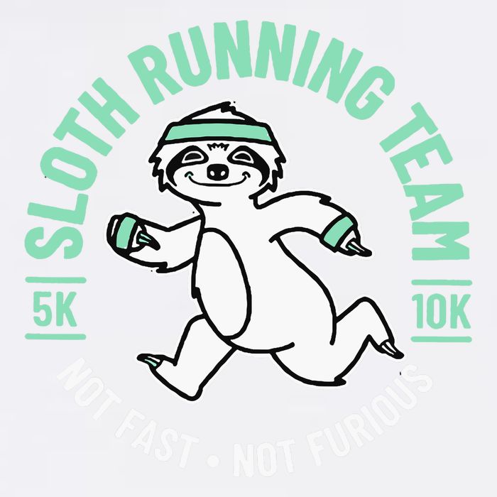Sloth Running Team Not Fast Not Furious Garment-Dyed Sweatshirt