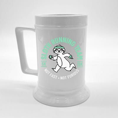 Sloth Running Team Not Fast Not Furious Beer Stein