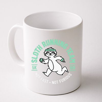 Sloth Running Team Not Fast Not Furious Coffee Mug