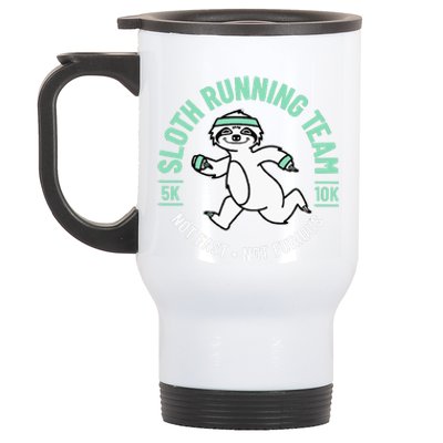 Sloth Running Team Not Fast Not Furious Stainless Steel Travel Mug