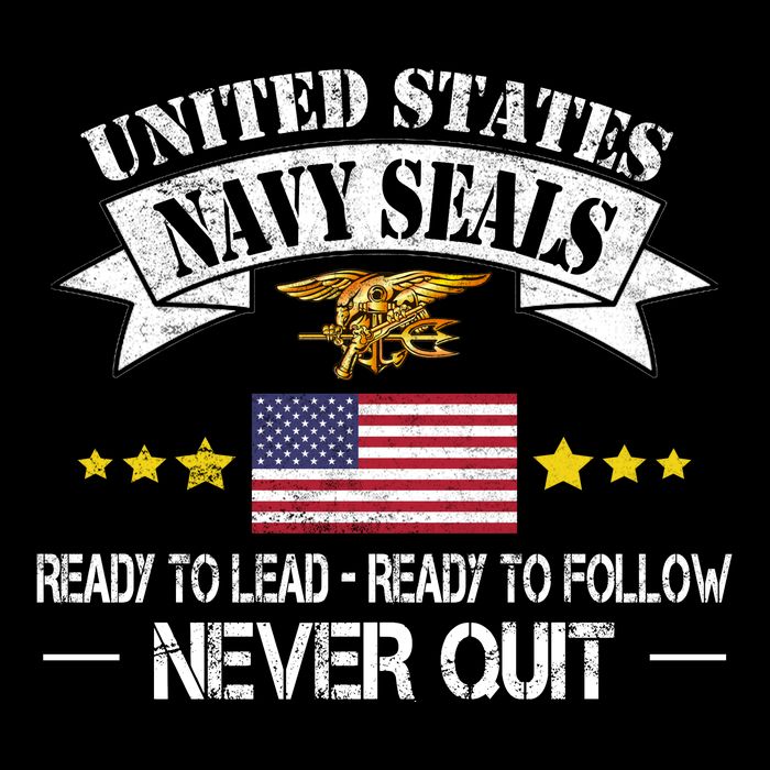 Seals Ready To Lead Ready To Follow Never Quit Na Vy Veteran City Backpack