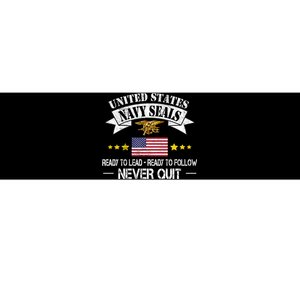 Seals Ready To Lead Ready To Follow Never Quit Na Vy Veteran Bumper Sticker