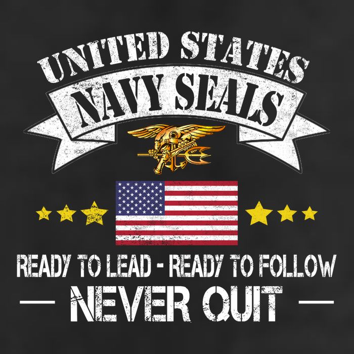 Seals Ready To Lead Ready To Follow Never Quit Na Vy Veteran Golf Towel