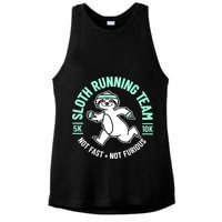Sloth Running Team Not Fast Not Furious Ladies PosiCharge Tri-Blend Wicking Tank