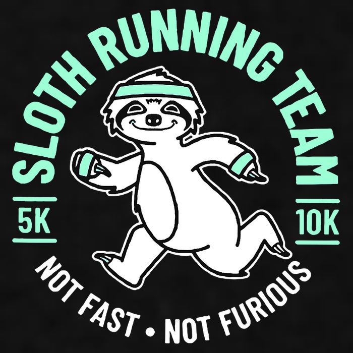 Sloth Running Team Not Fast Not Furious Ladies PosiCharge Tri-Blend Wicking Tank