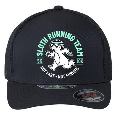 Sloth Running Team Not Fast Not Furious Flexfit Unipanel Trucker Cap