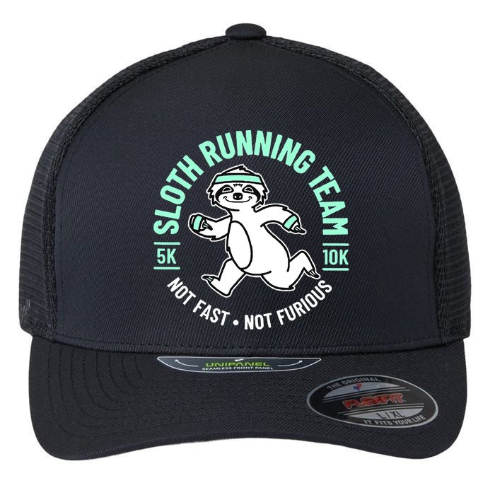 Sloth Running Team Not Fast Not Furious Flexfit Unipanel Trucker Cap