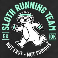 Sloth Running Team Not Fast Not Furious Trucker Hat