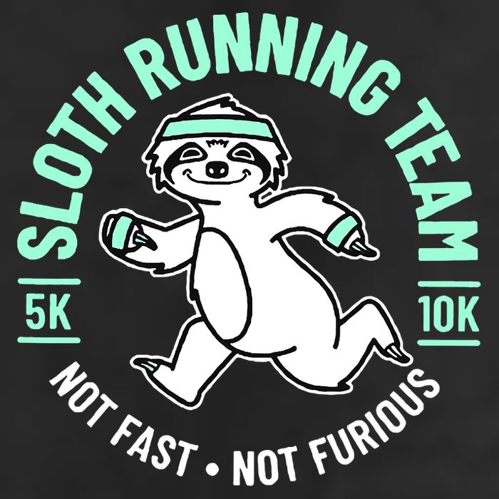 Sloth Running Team Not Fast Not Furious Trucker Hat