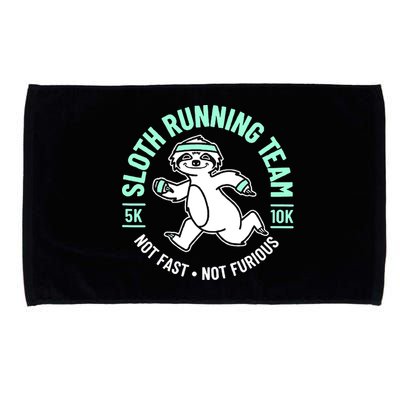 Sloth Running Team Not Fast Not Furious Microfiber Hand Towel